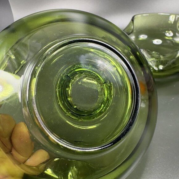 Anchor Hocking Modern Avocado Candlestick Holders Green Set 2 Folded Edge Votive - Picture 6 of 15